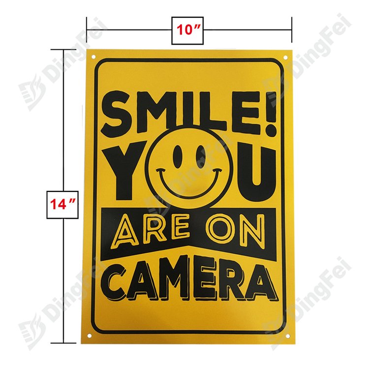 Smile You Are On Camera Security CCTV Camera Warning Sign - 